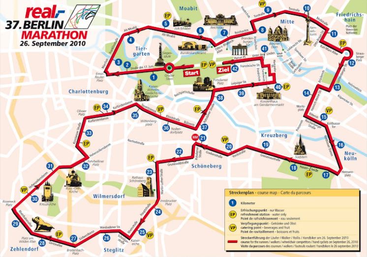 Berlin Marathon 2010 route