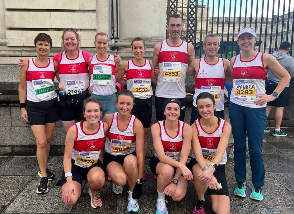 Galway City Harriers team in Dublin marathon 2023